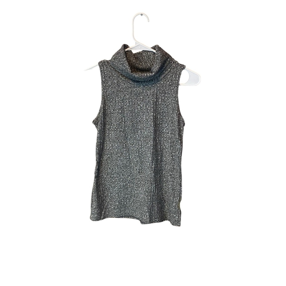 Boohoo Charcoal Sleeveless Turtleneck Sweater Top NWT Size M/L